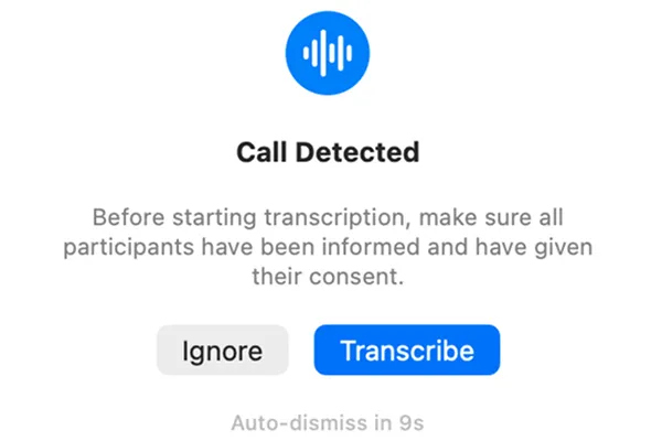 Step 2: One click to transcribe — NeverDrop Transcribe