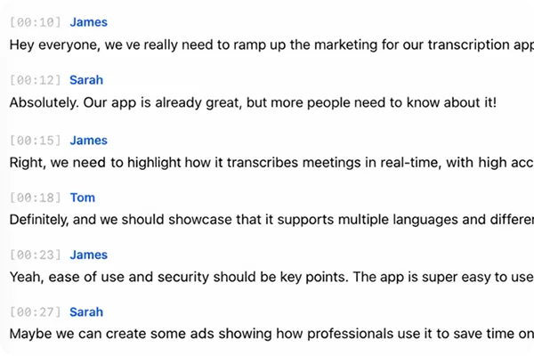 Step 3: Read your transcript — NeverDrop Transcribe